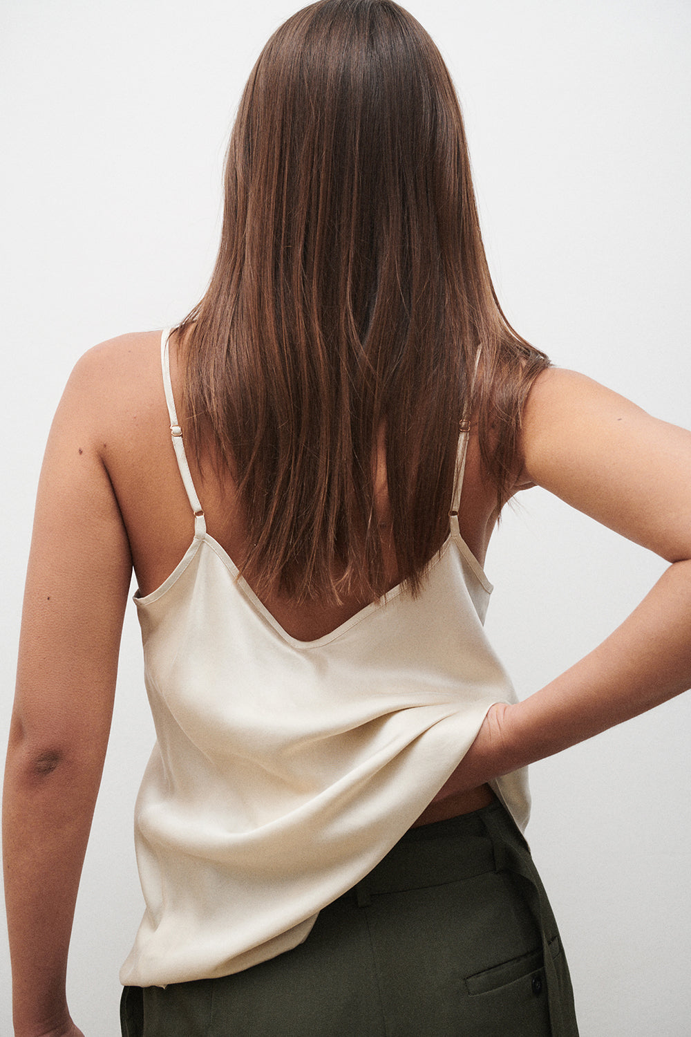 Bias Cut Cami Hazelnut