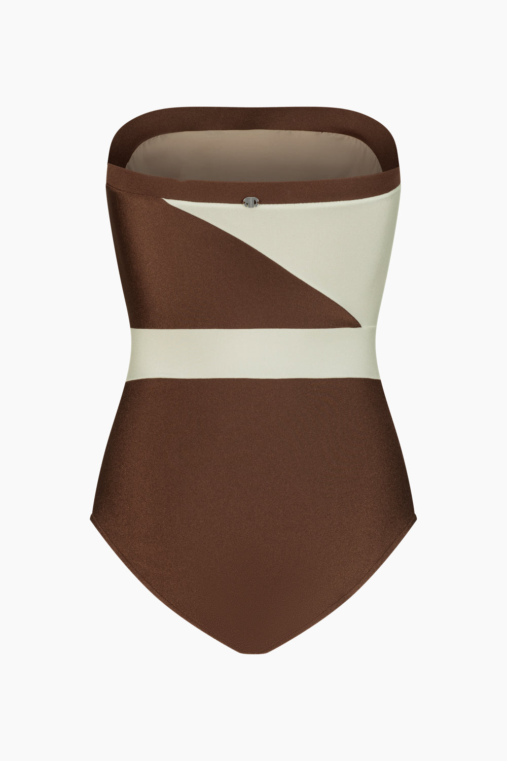 Geometric Strapless Swimsuit