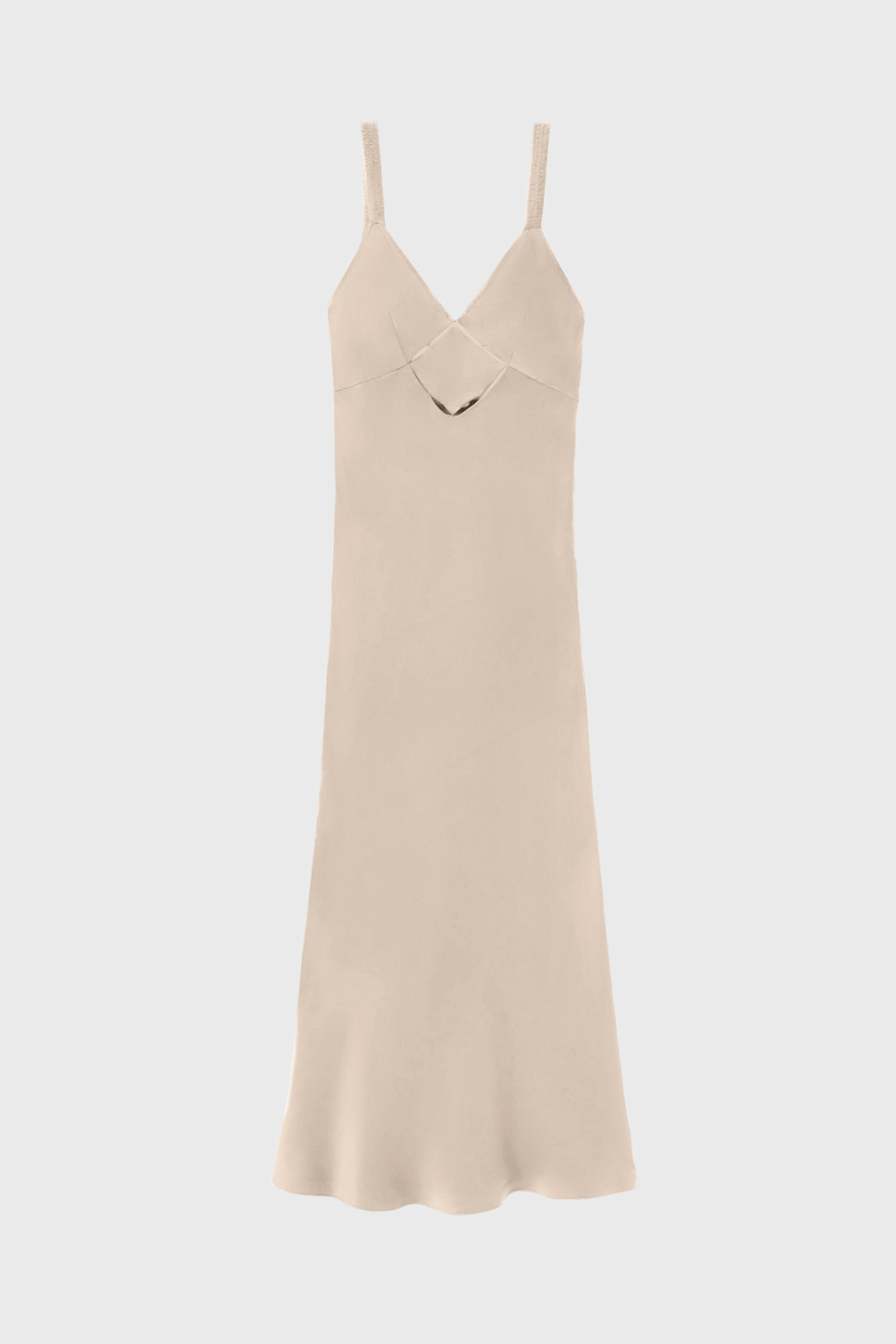 Diamond Deco Ruched Dress - Hazelnut