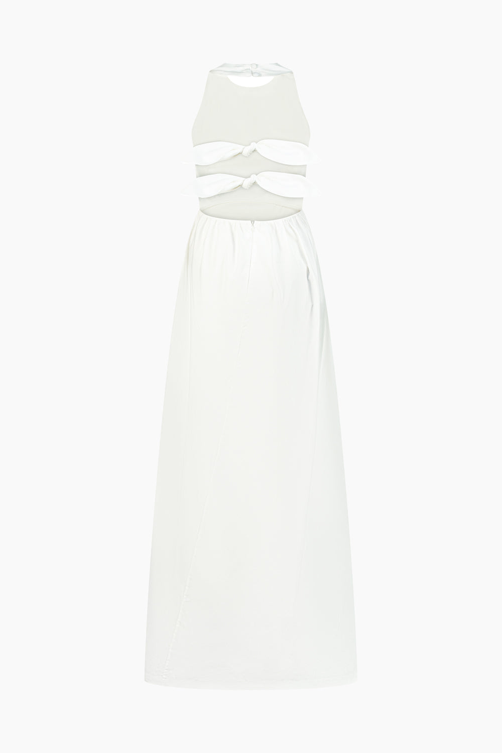 Solid Halter Long Dress
