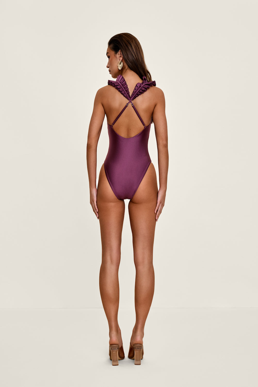 Tisi One Piece Swimsuit Eggplant