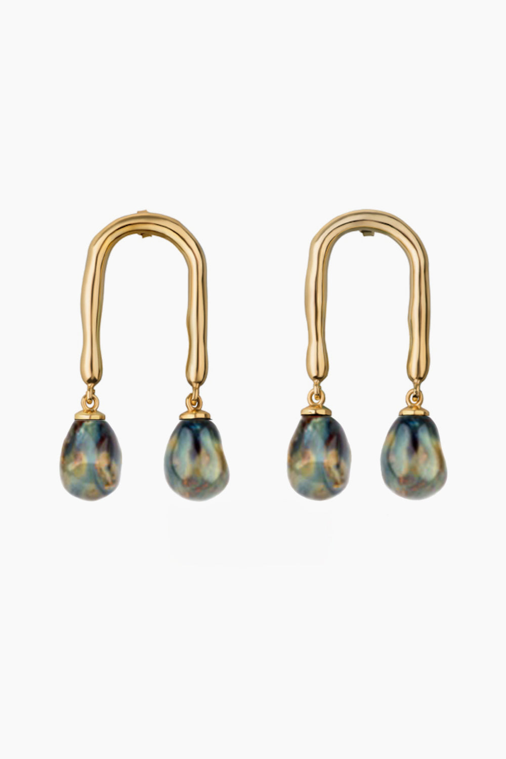 Horseshoe Earrings - Ocean