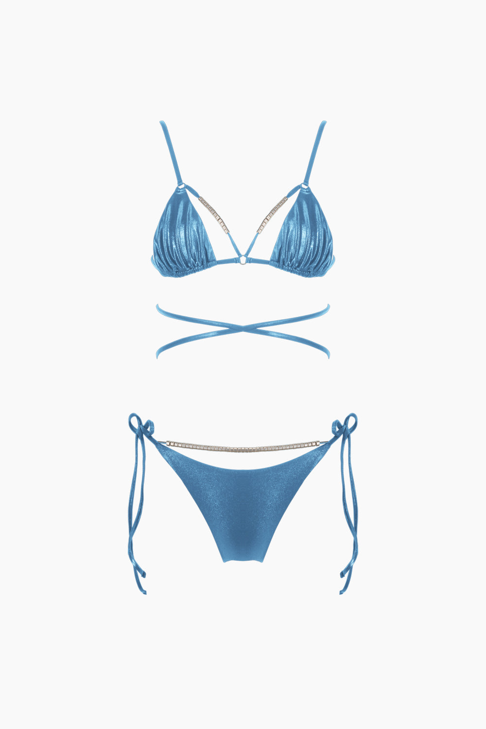 Meri Bikini Metallic Blue