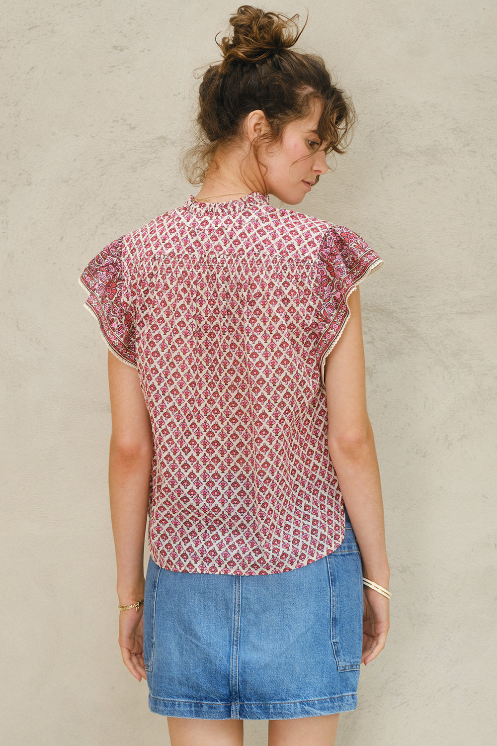 Viti Print Short Sleeves Top
