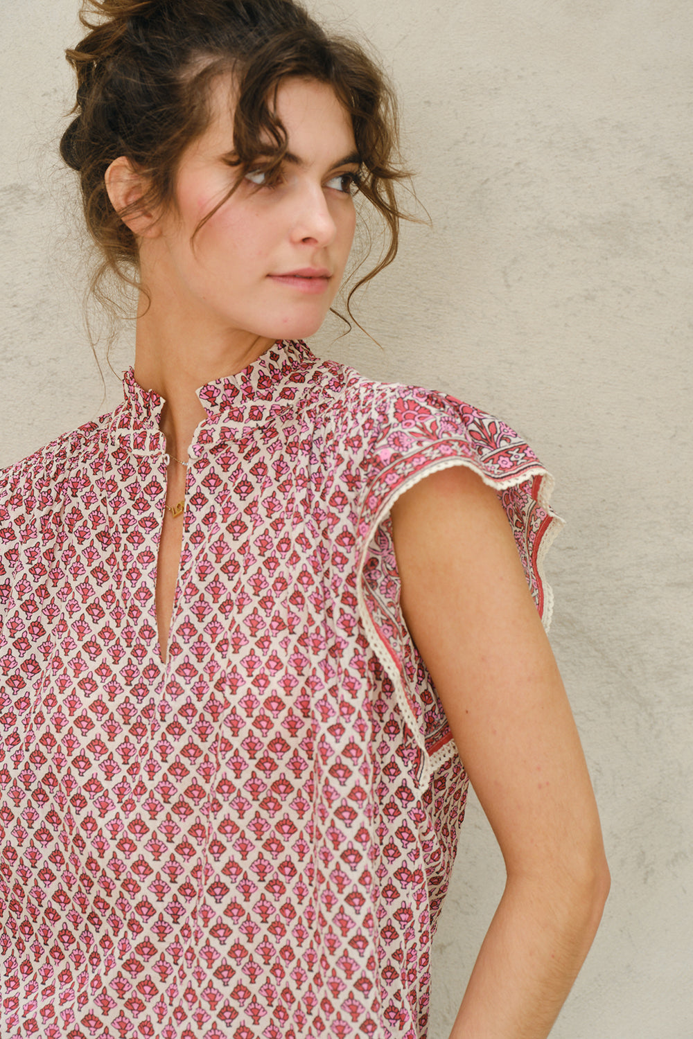 Viti Print Short Sleeves Top