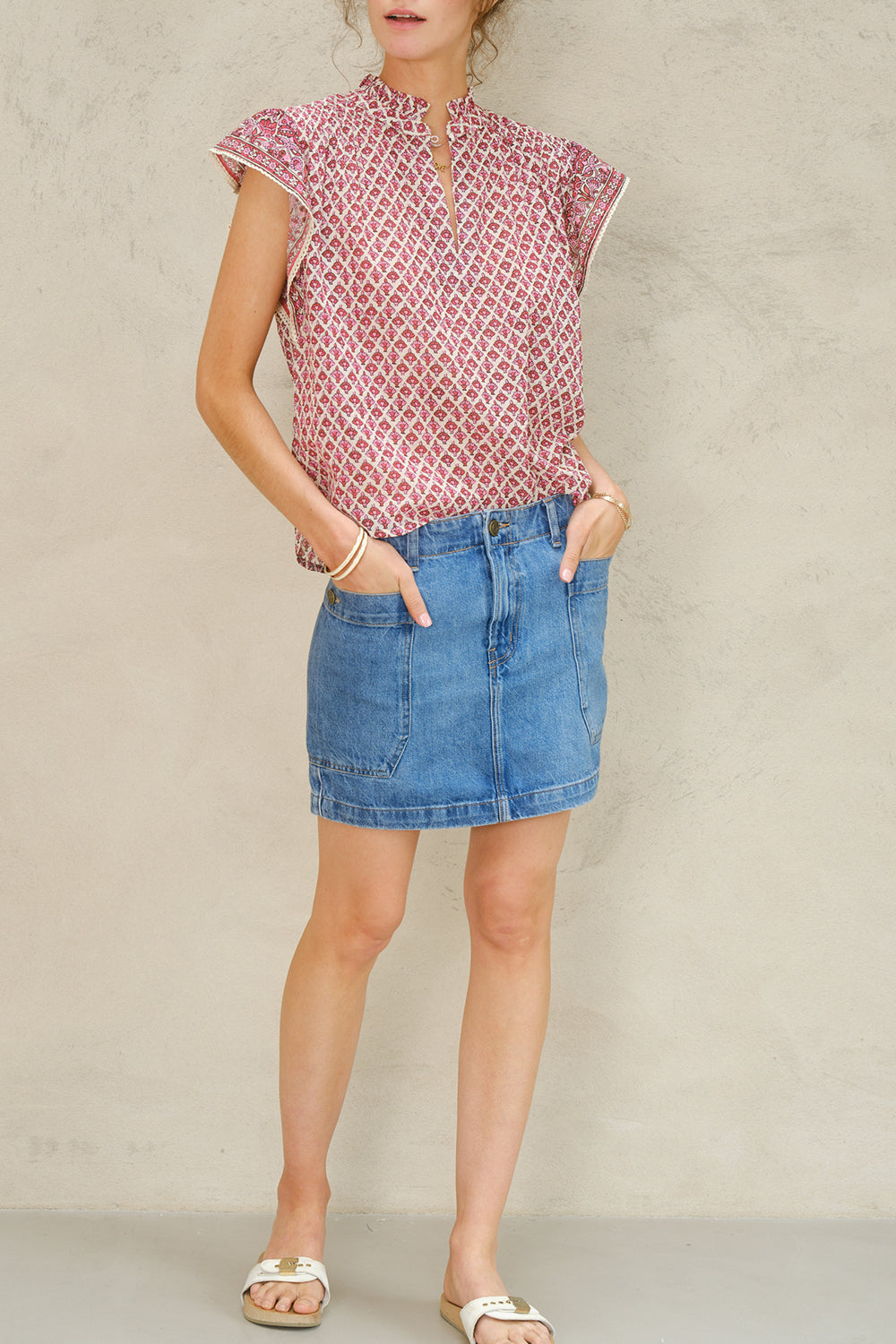 Viti Print Short Sleeves Top
