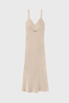 Diamond Deco Ruched Dress - Hazelnut