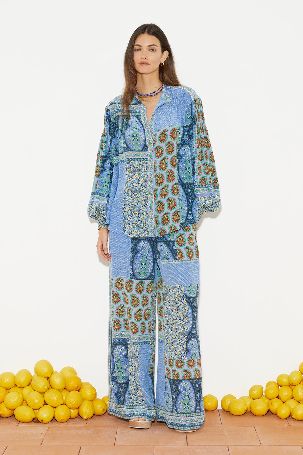 Onda Silk Wide Leg Pant - Second Image