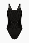 Geometric Cross-Back Swimsuit