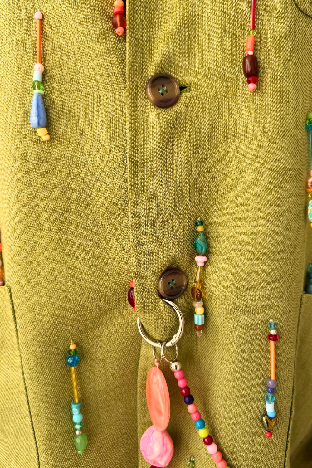 Pistachio Rainbow Beaded Blazer