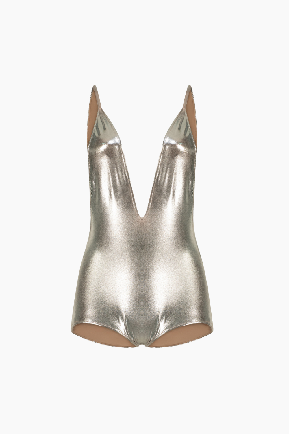 Metallic V-Neck Swimsuit