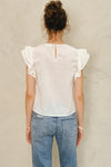 Lori EMB Short Sleeves Top
