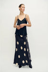 Long Bias Cut Skirt Polka Dot