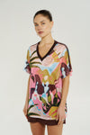 V Neck Mesh Tee - Wonderland