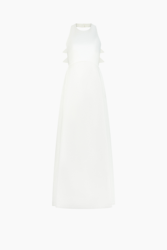 Solid Halter Long Dress