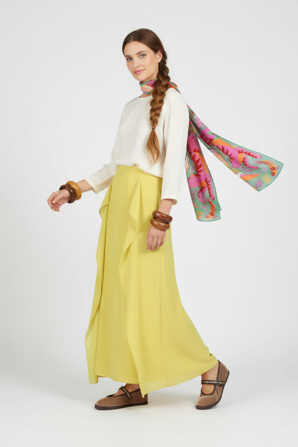 Sculptured Fluid Column Skirt