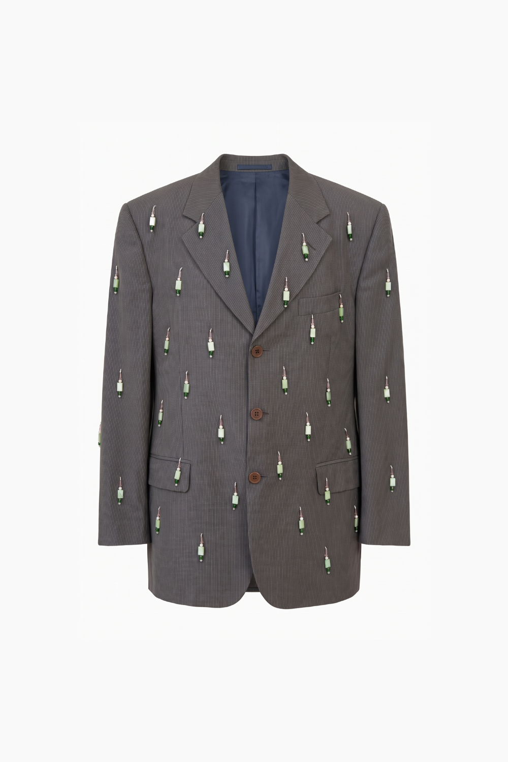 Royal Stone Tonal Beaded Blazer
