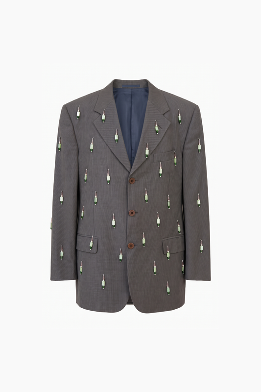 Royal Stone Tonal Beaded Blazer