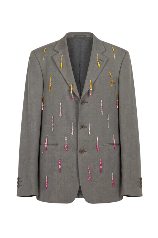 Agate Tonal Beaded Blazer