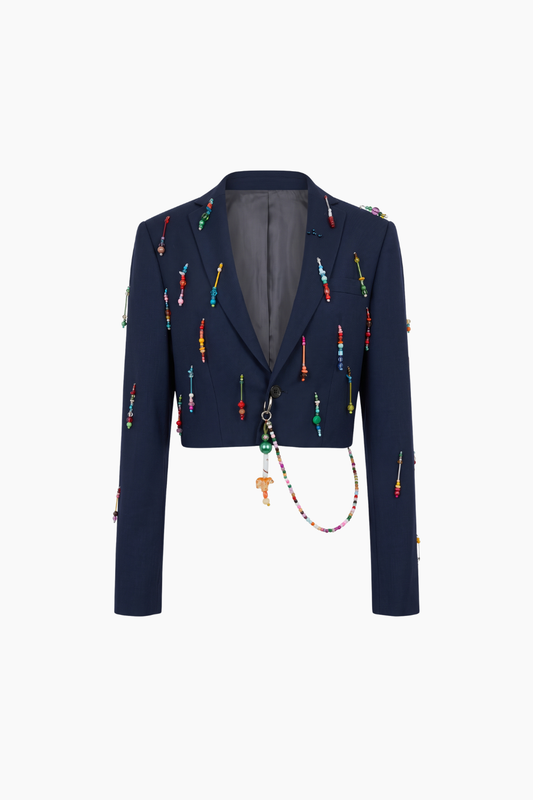 Azurite Cropped Rainbow Blazer
