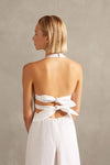 Solid Halter Long Dress
