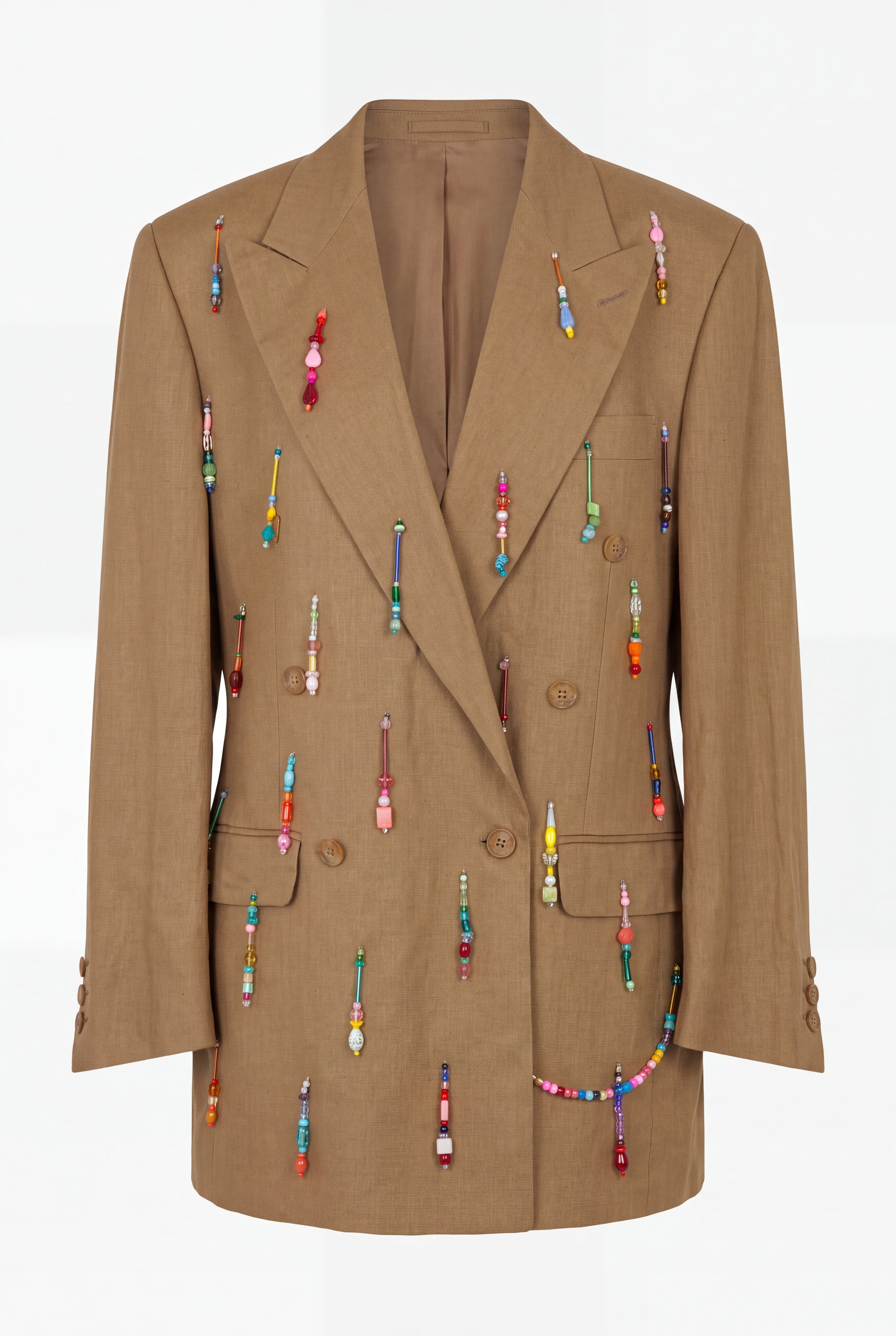 Biscuit Rainbow Beaded Blazer