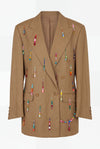 Biscuit Rainbow Beaded Blazer