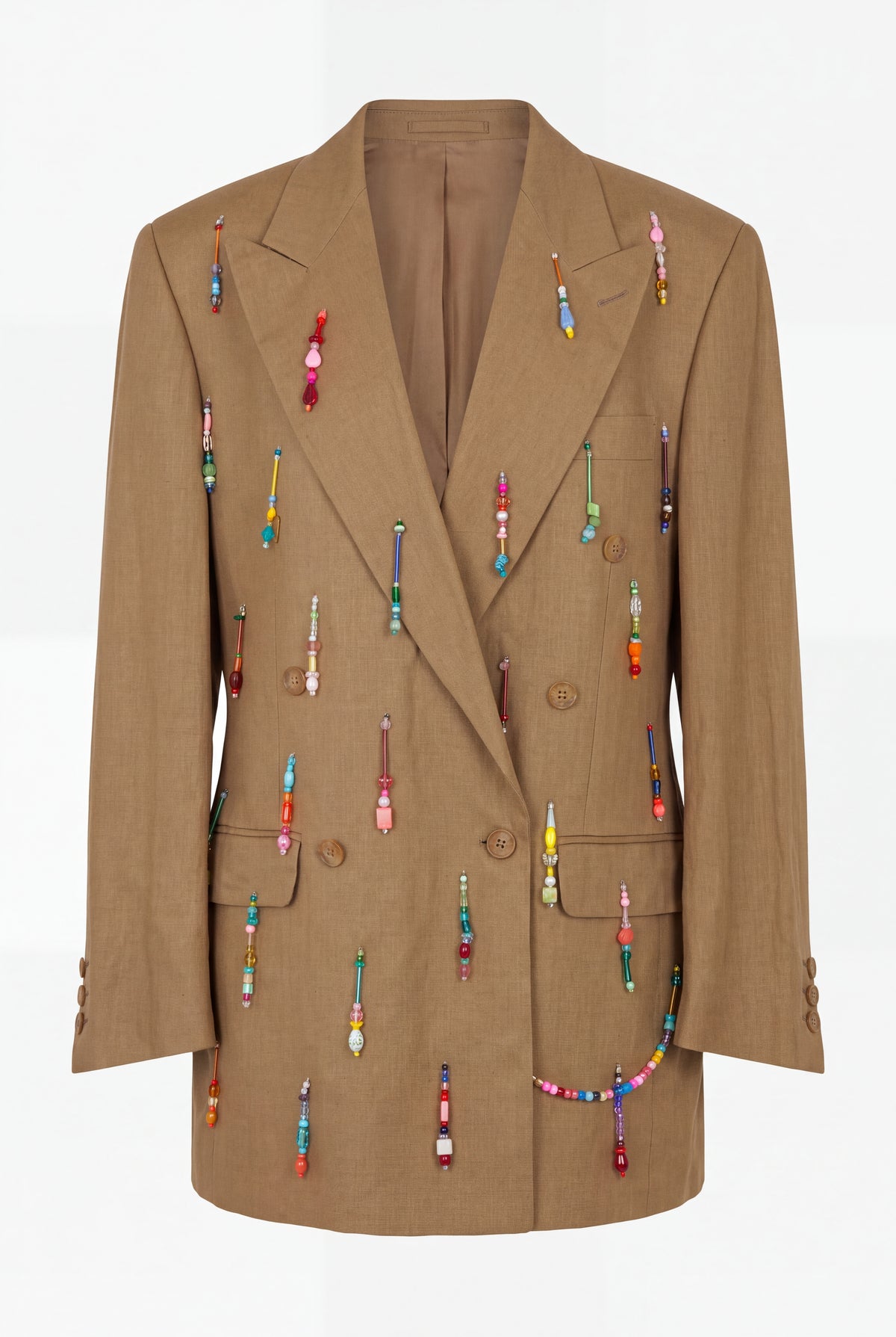 Biscuit Rainbow Beaded Blazer