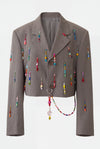 Antracite Cropped Rainbow Blazer