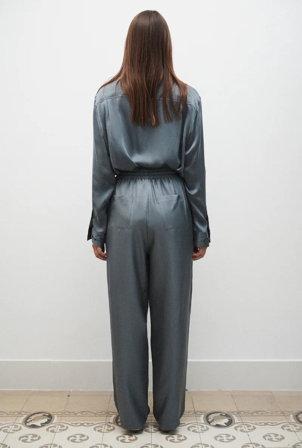 Twill Slouch Pants Slate