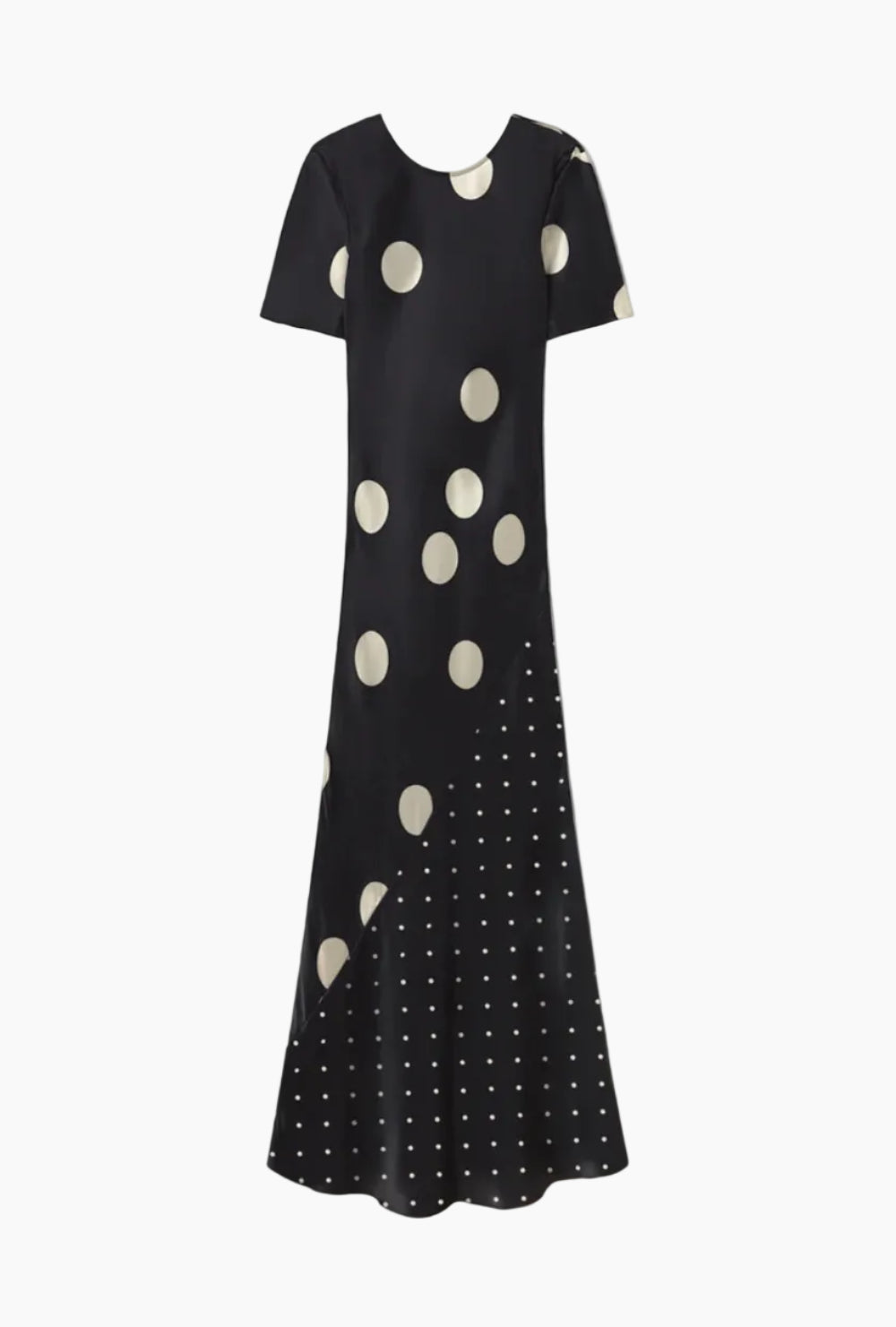 Short Sleeve Bias Dress Polka