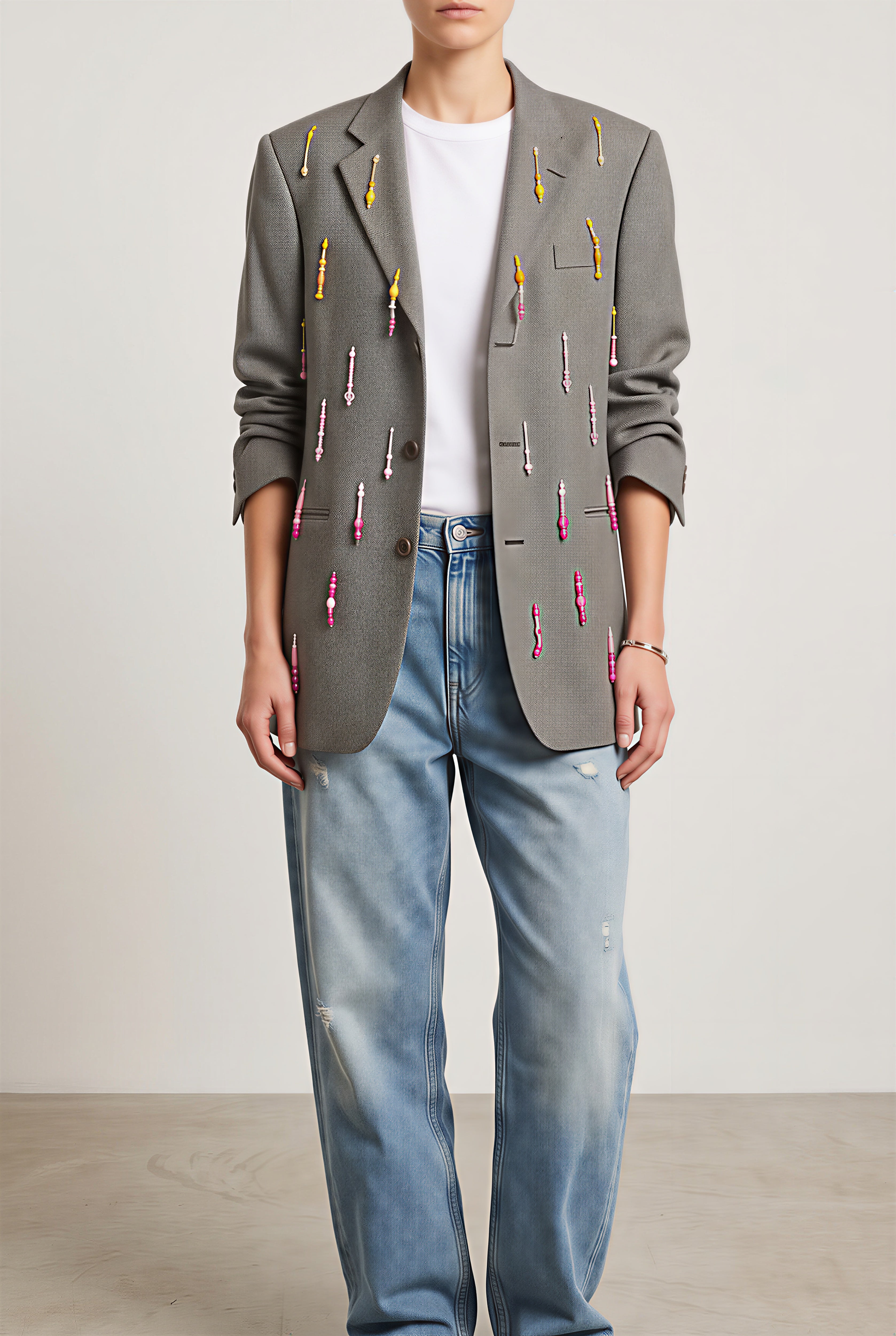 Agate Tonal Beaded Blazer - Second Image