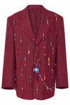 Ruby Rainbow Beaded Blazer